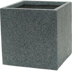  Revens virágedény durva felületű 29 cm x 30 cm x 30 cm sötétszürke (119086)