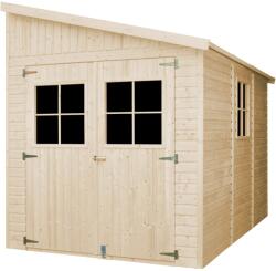 Timbela M339A+M339G falhoz építhető fa kerti ház oldalfallal és padlóval