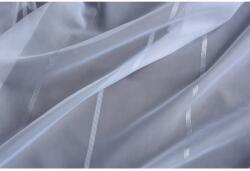  Fényáteresztő voile függöny 13186/01 fehér csíkos 300 cm magas méteráru (81239)