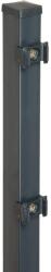  Négyszögletű kerítésoszlop rögzítőlapkákkal 4 cm x 4 cm x 240 cm antracitszürke (042379)