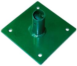  Oszloptalp egyrudas hálós kerítéspanel oszlopaihoz zöld 34 mm 10 cm x 10 cm (043327)