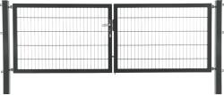  Kétszárnyú kapu Premium kétrudas panelkitöltés horganyzott 120 cm x 300 cm (041481)