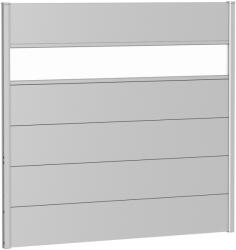 Biohort kerítés panel akrilüveggel 150 cm x 135 cm ezüstmetál