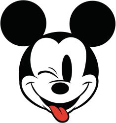 Komar nemszőtt fotótapéta Dot Mickey Head Optimism öntapadó átmérő 125 cm