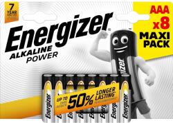 Energizer elem alkáli Power mikro AAA elem 8 db