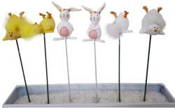 Boltze Easy cserépbe szúrható dísz 6-féle változatban sárga-fehér