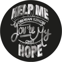 Komar nemszőtt fotótapéta Dot Star Wars Help Me Obi öntapadó átmérő 125 cm