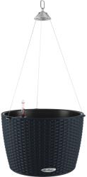 Lechuza Nido Cottage 35 függő virágtartó grafitfekete 35 cm átmérő
