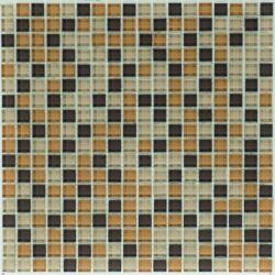  Üvegmozaik barna-bézs fényes 30 x 30 cm (53186)