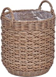  A. H. G. polirattan virágkosár kerek műanyag bélés 2 fogantyú - obi - 7 999 Ft