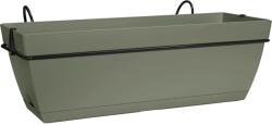 Florus Paris virágláda készlet 50 cm x 20 cm x 28 cm olivazöld