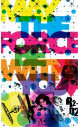 Komar vlies fotótapéta Star Wars Pop Neon Geometrics Leia 120 cm x 200 cm