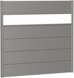Biohort kerítés panel akrilüveggel 150 cm x 135 cm kvarcszürke metál