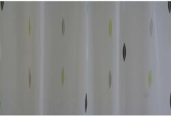  Fényáteresztő shearly függöny 1275/04 zöld mintás 180 cm magas méteráru (65347)