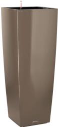 Lechuza Cubico Alto Premium oszlopkaspó 40 cm x 40 cm szürkésbarna magasfényű