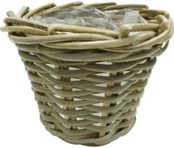  Virágkosár rattanból 20 cm x 20 cm x 16 cm szürke (604960)