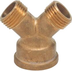  2 utas elosztó csatlakozó tömlővéghez, sárgaréz (322172)