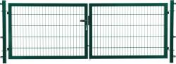  Kétszárnyú kapu Comfort egyrudas panelkitöltés zöld 120 cm x 300 cm (043462)