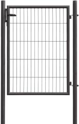  Egyszárnyú kapu hálós kerítéspanelhez antracit 125 cm x 100 cm (043348)