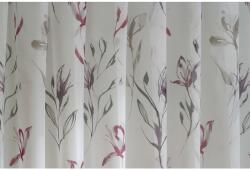  Fényáteresztő függöny 5227/01 lila-szürke mintás 180 cm magas méteráru (36105)