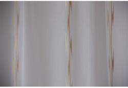  Fényáteresztő shearly függöny 12145/02 barna csíkos 300 cm magas méteráru (65226)