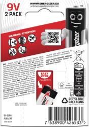 Energizer alkáli elem Max 9 V-os 2 db