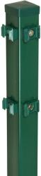  Sarokoszlop kétrudas hálós kerítéspanelhez zöld 220 cm (041188)