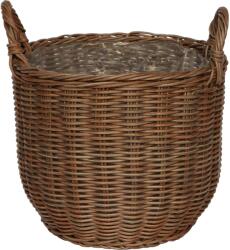  Polirattan fogantyús kosár 33 cm x 34, 5 cm barna (602879)