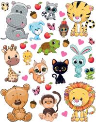  Öntapadós matrica állatkák 15 cm x 20 cm