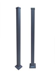 Alumínium oszlop talplemezzel ellátott dekor kerítéshez 6, 3 cm x 110 cm antracit