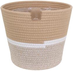  A. H. G. Homi-Logo pamutkosár poliészter tasakkal 18 cm x 15 cm natúr-fehér-bézs