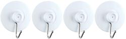 WENKO nikkelezett fehér tapadókorongos akasztó 4 db-os készlet (4419010100)