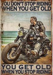 Retro-Gift nagy táblakép - Motorbike quote 27 cm x 39 cm