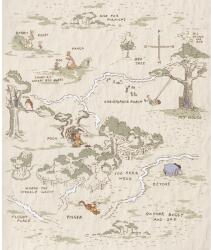 Komar vlies fotótapéta Winnie Pooh Map 200 cm x 240 cm