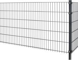  Kétrudas hálós kerítéspanel fém 83 cm x 201 cm antracit (041021)