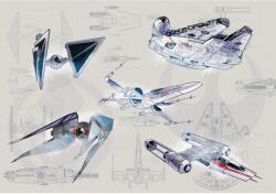 Komar vlies fotótapéta Star Wars Blueprint Light 400 cm x 280 cm