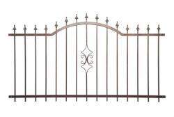  Anda Betét íves kovácsolt vas jellegű fém, tömör anyag 2 m x 1, 13 m