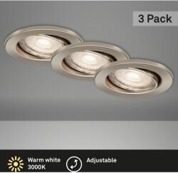 Briloner süllyesztett LED-es lámpa készlet 460 lm 3000 K matt nikkel (7147-032)