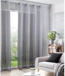  Neusser készfüggöny gyűrűs Marta fekete-fehér 135 cm x 245 cm