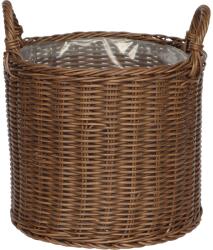  Polirattan fogantyús kosár 33 cm x 34, 5 cm barna (602877)