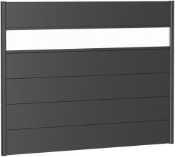 Biohort kerítés panel akrilüveggel 180 cm x 135 cm metál sötétszürke