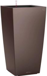 Lechuza Cubico Premium oszlopkaspó 50 cm x 50 cm eszpresszó-metál