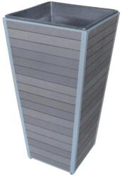  Monaco WPC oszlopos kaspó 27 cm x 27 cm x 44 cm antracit (1-620101-G-ANT)