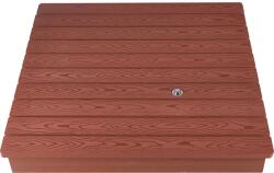  Padlózuhany lábzuhannyal WPC vörösesbarna 80 cm x 78, 5 cm