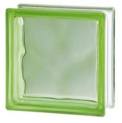  Üvegtégla felhő mintás zöld 19 cm x 19 cm (SB12485)