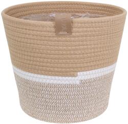  A. H. G. Homi-Logo pamutkosár poliészter tasakkal 31 cm x 27 cm natúr-fehér-bézs