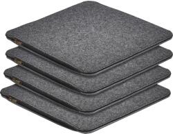 Gartenfreude Amare székpárna filc 35 cm x 35 cm 4 db-os készlet sötétszürke / világosszürke