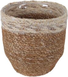  A. H. G. Hogla-fű kaspó poliészter tasakkal 12 cm x 12 cm natúr-bézs