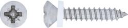 LUX lencsefejű ablakpárkánycsavar PZ-behajtás 3, 9 mm x 19 mm nemesacél 10 db (486473)