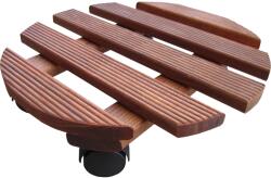  Gurulós virágtartó mahagóni-bükk kerek átmérő: 30 cm (396114)